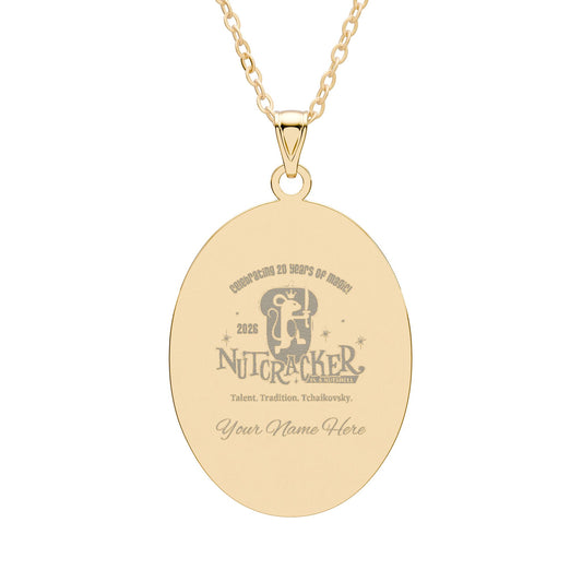 20th Anniversary Nutcracker Customized Oval Pendant Necklace